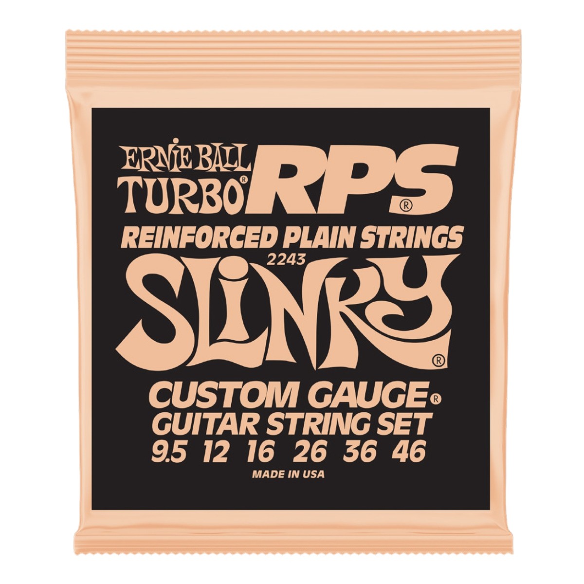 Ernie Ball Turbo Slinky RPS Electric Guitar Strings 9.5-46