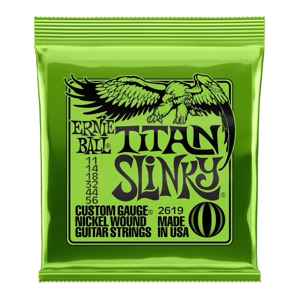 Ernie Ball Titan Slinky Nickel Wound Electric Guitar Strings 11-56