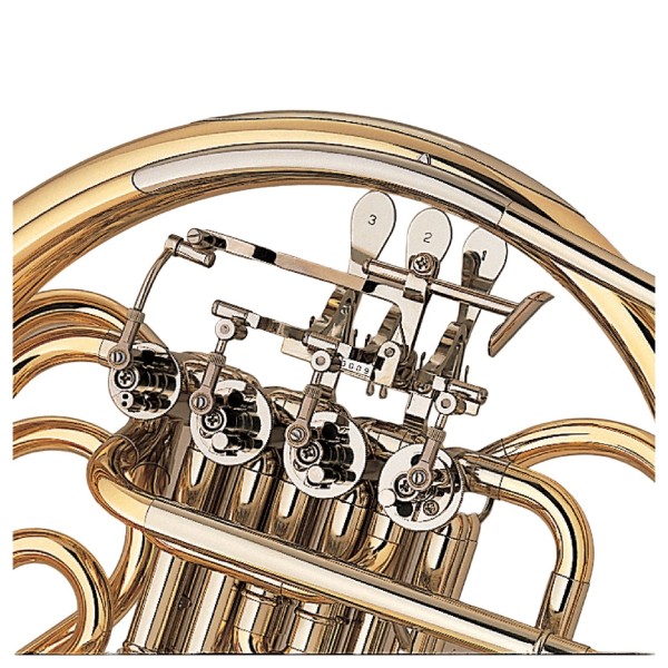 Yamaha YHR-567 Double French Horn, Gold Brass Detachable Bell 2