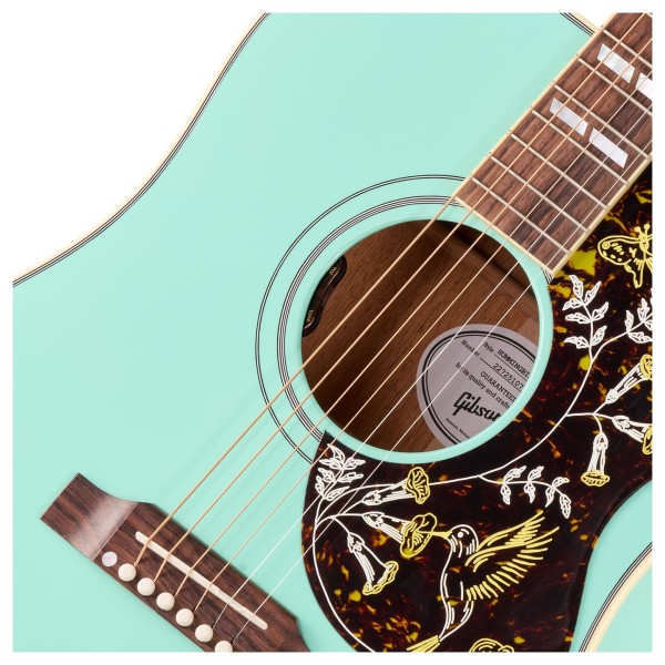 Gibson Hummingbird Standard, Southwestern Turquoise - soundhole