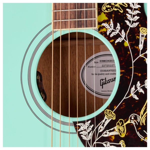 Gibson Hummingbird Standard, Southwestern Turquoise - preamp controls