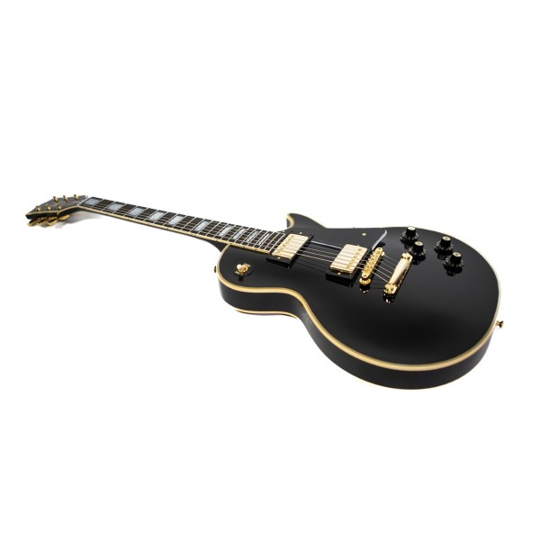 Gibson Custom 1968 Les Paul Custom Reissue, Ebony #501948 - reverse angled shot