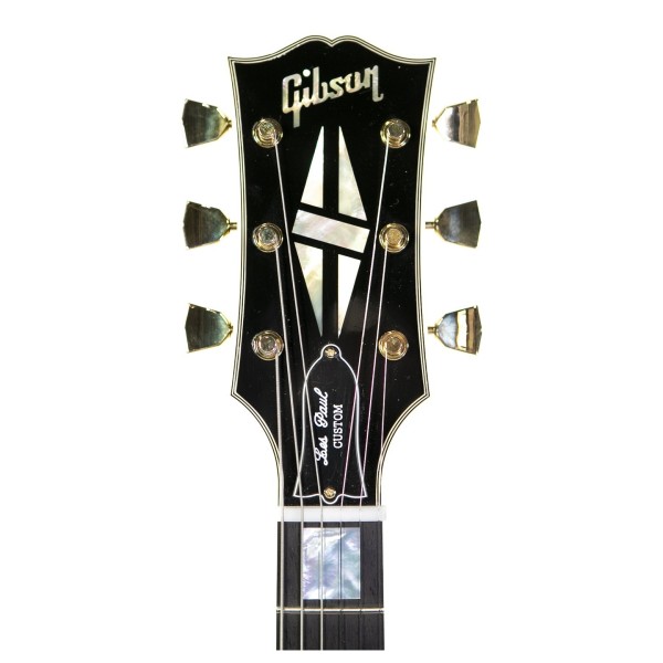 Gibson Custom 1968 Les Paul Custom Reissue, Ebony #501948 - headstock