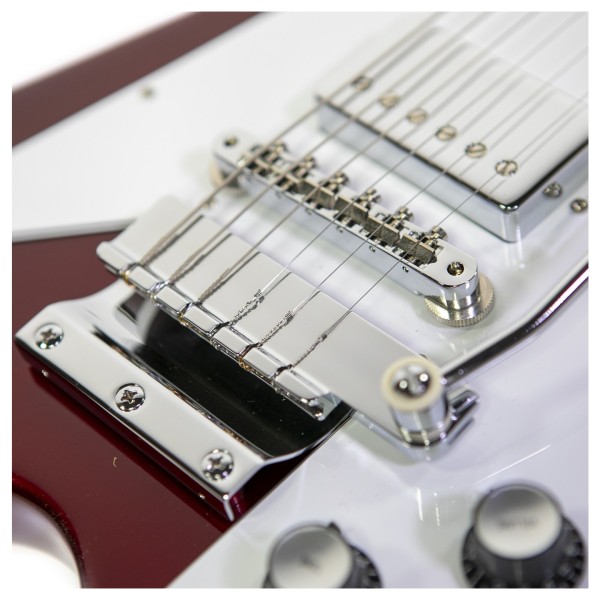 Gibson Custom 1967 Mahogany Flying V Maestro Vibrola VOS, Sparkling Burgundy #300307 - bridge