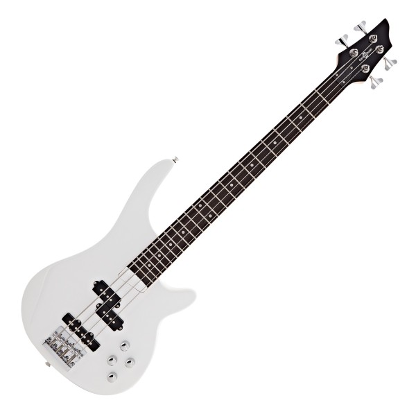 3/4 Chicago Bass Guitar White, 15W Bass Amp & Accessory Pack