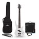 3/4 Chicago Bass Guitar White, 15W Bass Amp & Accessory Pack