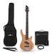 3/4 Chicago Bass Guitar Natural, 15W Bass Amp & Accessory Pack