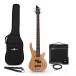 Chicago Bass Guitar Natural, 15W Bass Amp & Accessory Pack