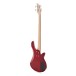 Chicago Left Handed Bass Guitar Trans Red, 15W Bass Amp & Accessory Pack