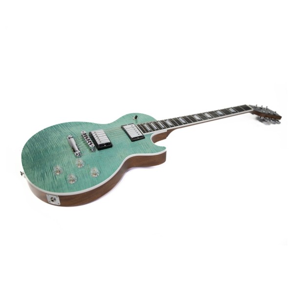 Gibson Les Paul Modern Figured, Seafoam Green #223150152 - angled shot