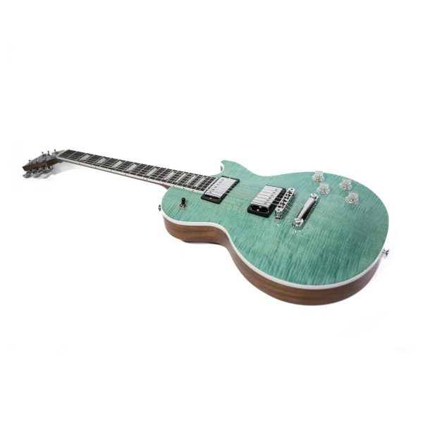 Gibson Les Paul Modern Figured, Seafoam Green #223150152 - reverse angled shot