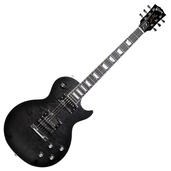 Gibson Mark Morton Les Paul Modern Quilt, Translucent Ebony Burst Satin #216250016