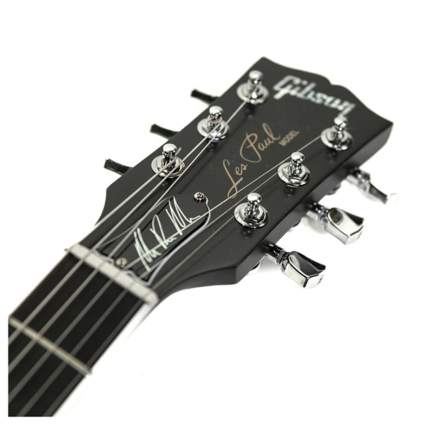Gibson Mark Morton Les Paul Modern Quilt, Translucent Ebony Burst Satin #216250016 - headstock