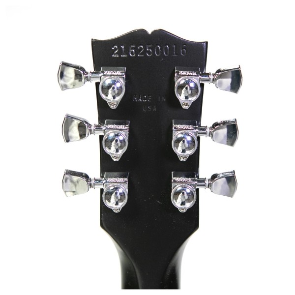 Gibson Mark Morton Les Paul Modern Quilt, Translucent Ebony Burst Satin #216250016 - back of headstock