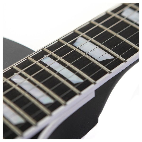 Gibson Mark Morton Les Paul Modern Quilt, Translucent Ebony Burst Satin #216250016 - fretboard