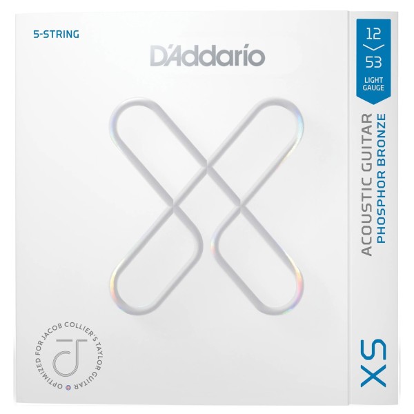 D'Addario XS Acoustic Jacob Collier Signature Acoustic Strings, 12-53
