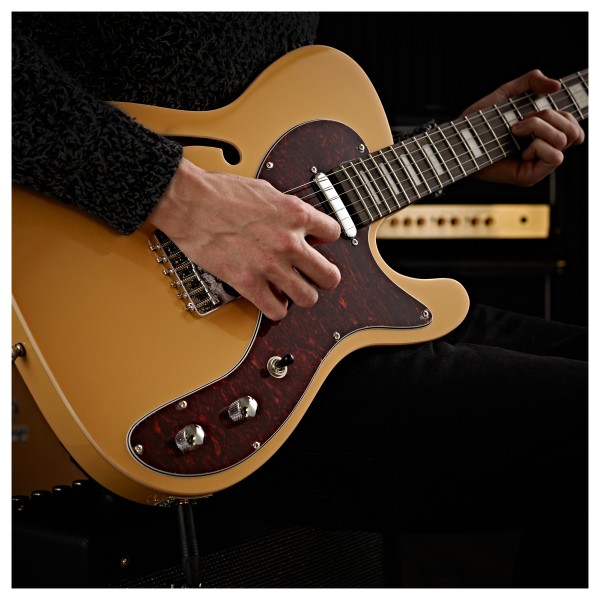Knoxville Semi-Hollow Electric Guitar by Gear4music, Butterscotch