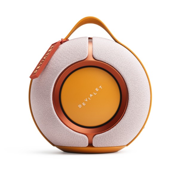Devialet Mania Portable Wireless Speaker with Cocoon Case, Rose Bloom - front