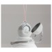 Devialet Mania Portable Wireless Speaker with Cocoon Case, White Mist - lifestyle on pile 