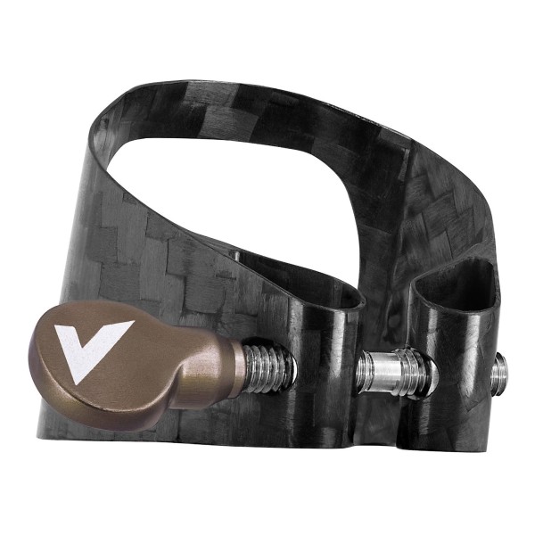 Vandoren Carbon Bb Clarinet Ligature and Cap, Bronze Hardware 2