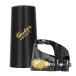 Vandoren Carbon Alto Sax Ligature and Cap, Gold Hardware 1