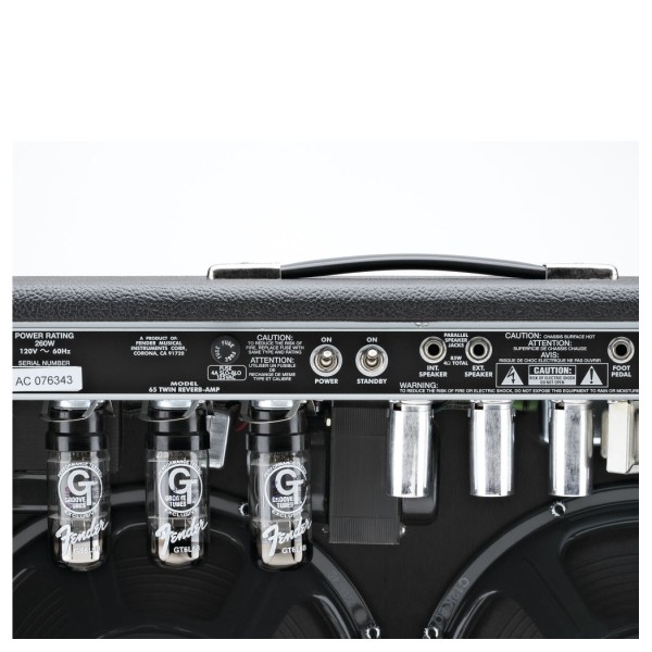 Fender 65 Twin Reverb Amp - rear panel