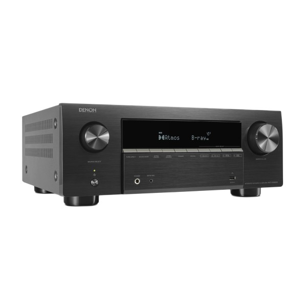 Denon AVC-X3900H 9.4 Channel 8K AV Amplifier, Black - angle no shadow 