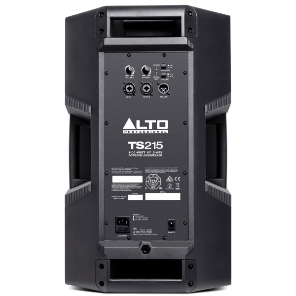 Alto Truesonic TS215 15" Active PA Speaker - Rear View