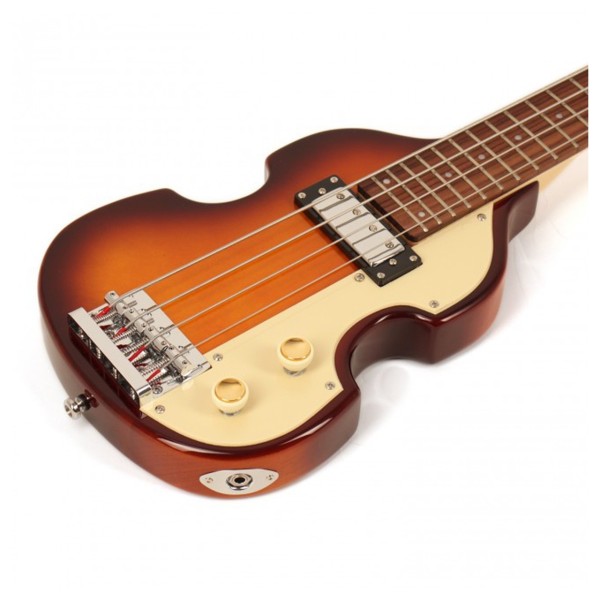 Hofner HCT Shorty Violin Bass, Sunburst - Back