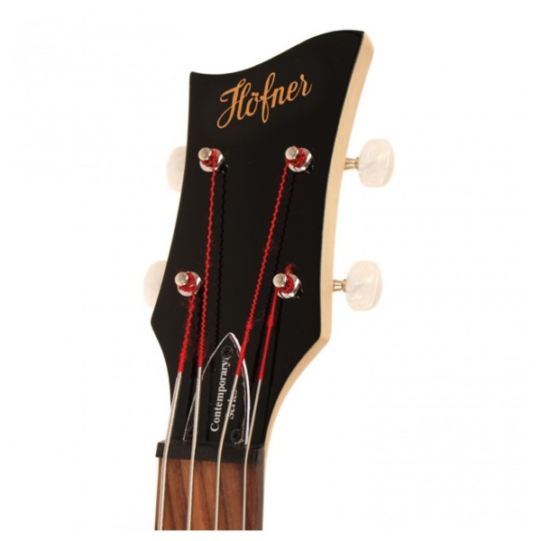 Hofner HCT Shorty Violin Bass, Sunburst - Headstock Front