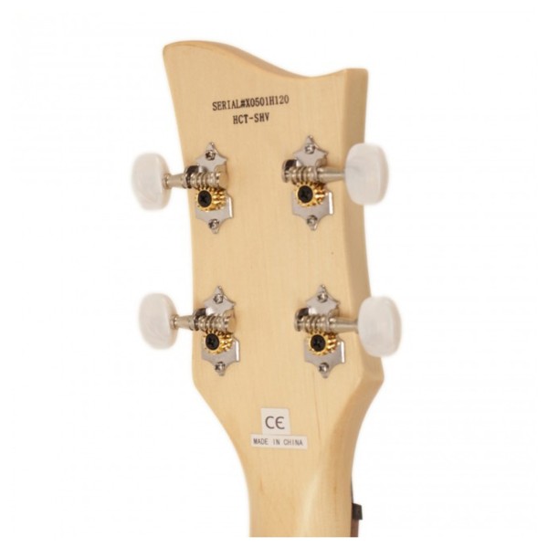 Hofner HCT Shorty Violin Bass, Sunburst - Headstock Back