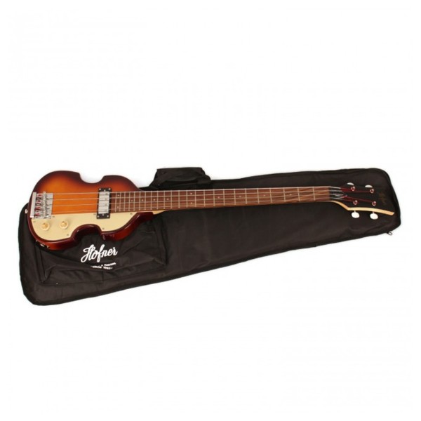 Hofner HCT Shorty Violin Bass, Sunburst - Case