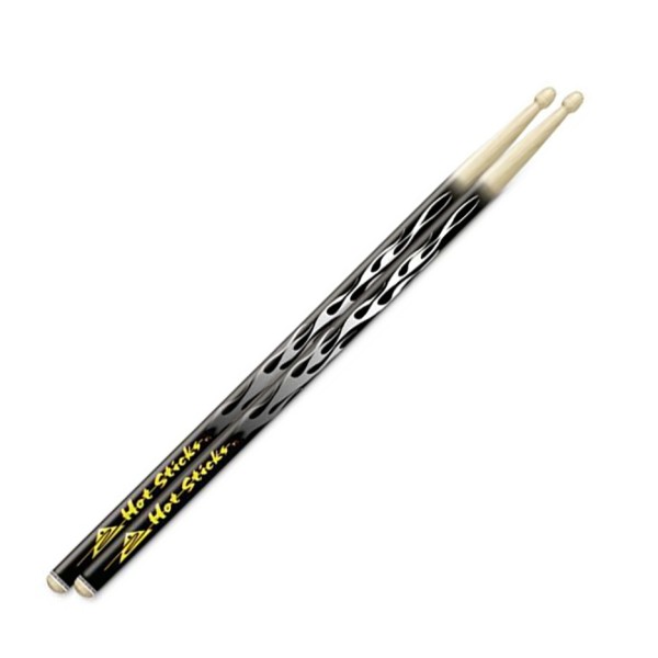 Hot Sticks 5A Wood Tip Artisticks, Black Flame