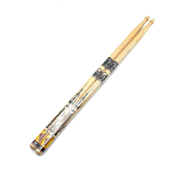 Hot Sticks 5A Wood Tip Artisticks, Grey Skull