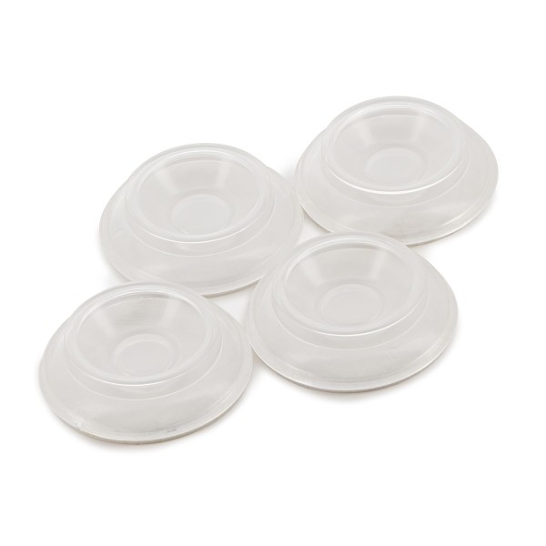 Upright Piano Castor Cups by Gear4music, Pack of Four, Clear