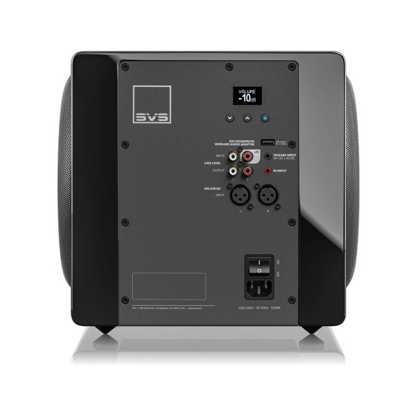SVS 3000 Micro R|Evolution Compact Subwoofer, Gloss White rear 