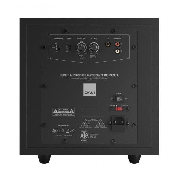 DALI E-9F Subwoofer, Satin Black - Rear
