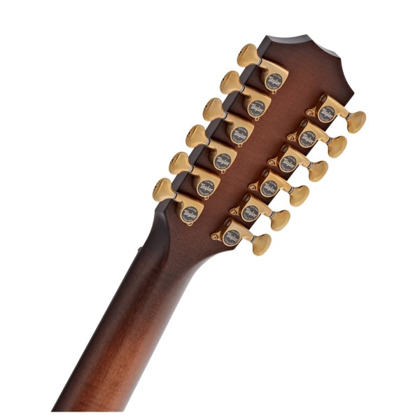 Taylor Builder's Edition 652ce 12-String Electro Acoustic, Wild Honey Burst - back of headstock