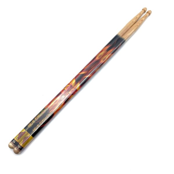 Hot Sticks 7A Wood Tip Artisticks, Flaming Skull