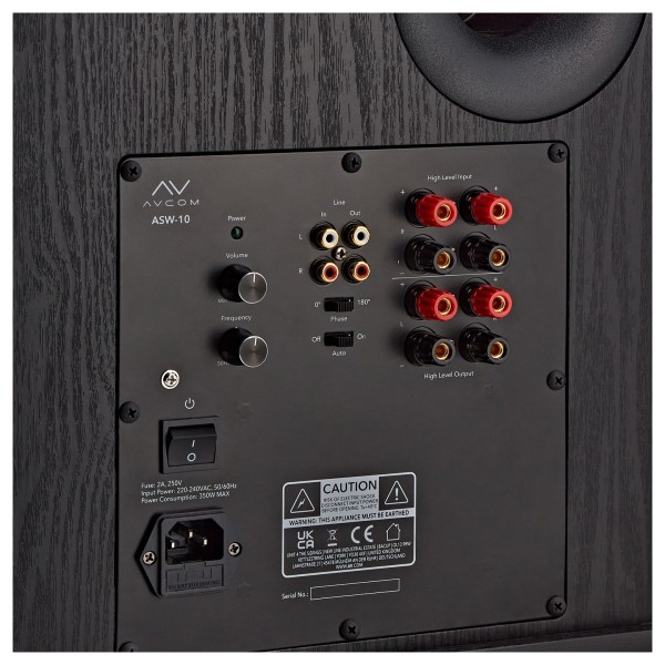 AVCOM 10" Active Subwoofer, Black