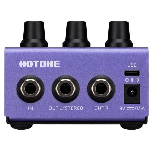 Hotone Freqlux Tri-Pitch Processing Pedal - I/O sockets