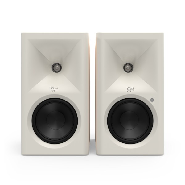 Klipsch The Fives II Active Hi-Fi Speakers, Red Oak - front 