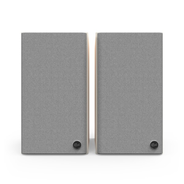 Klipsch The Fives II Active Hi-Fi Speakers, Red Oak - front grille 