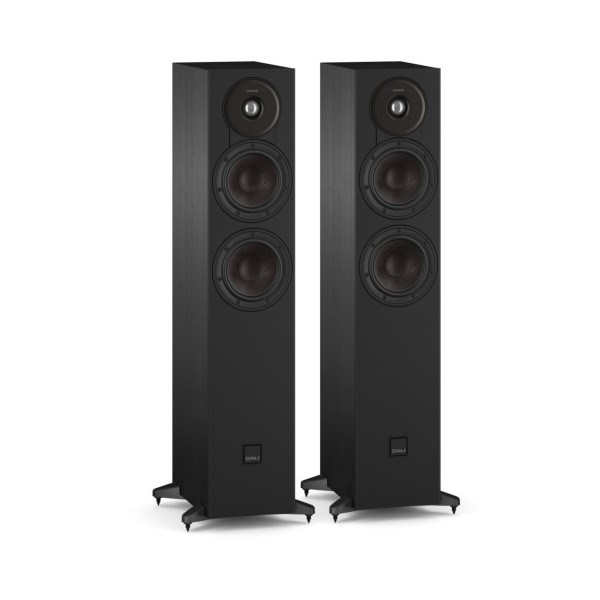 DALI Sonik 5 Floorstanding Speakers (Pair), Black Ash - Angled