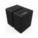 Klipsch The Fives II Active Hi-Fi Speakers, Ebony - grille front 