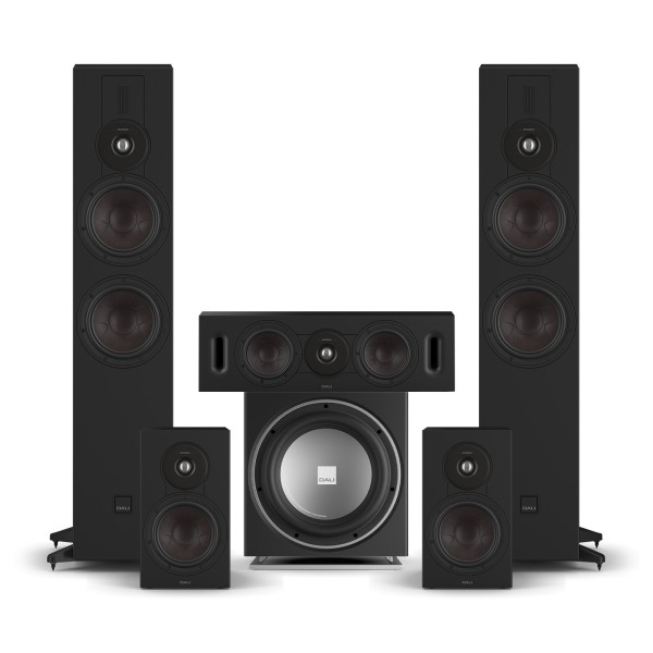 DALI Sonik 7 5.1 Speaker Package with E-12F Subwoofer, Black Ash - Bundle