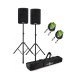 Alto Professional TX408 8 Active PA Speaker Bundle with Stands and Cables
