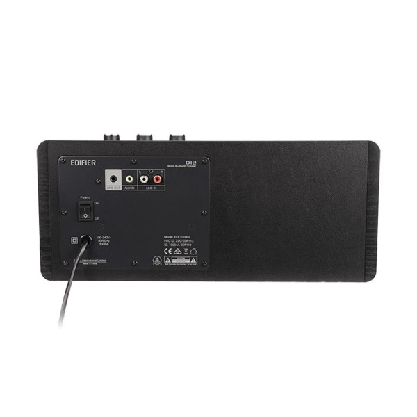 Edifier D12 2.1 Stereo Bluetooth Speaker, Brown - Connections