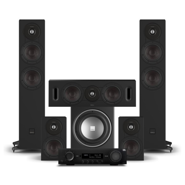 JBL MA710 AV Receiver & DALI Sonik 5 5.1 Speaker Package, Black Ash - Full Package