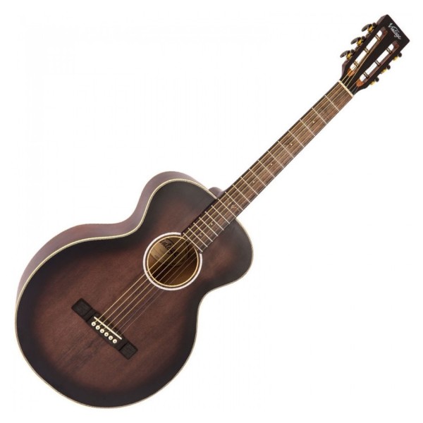 Vintage Historic Series Parlour Acoustic, Aged Finish - Front View